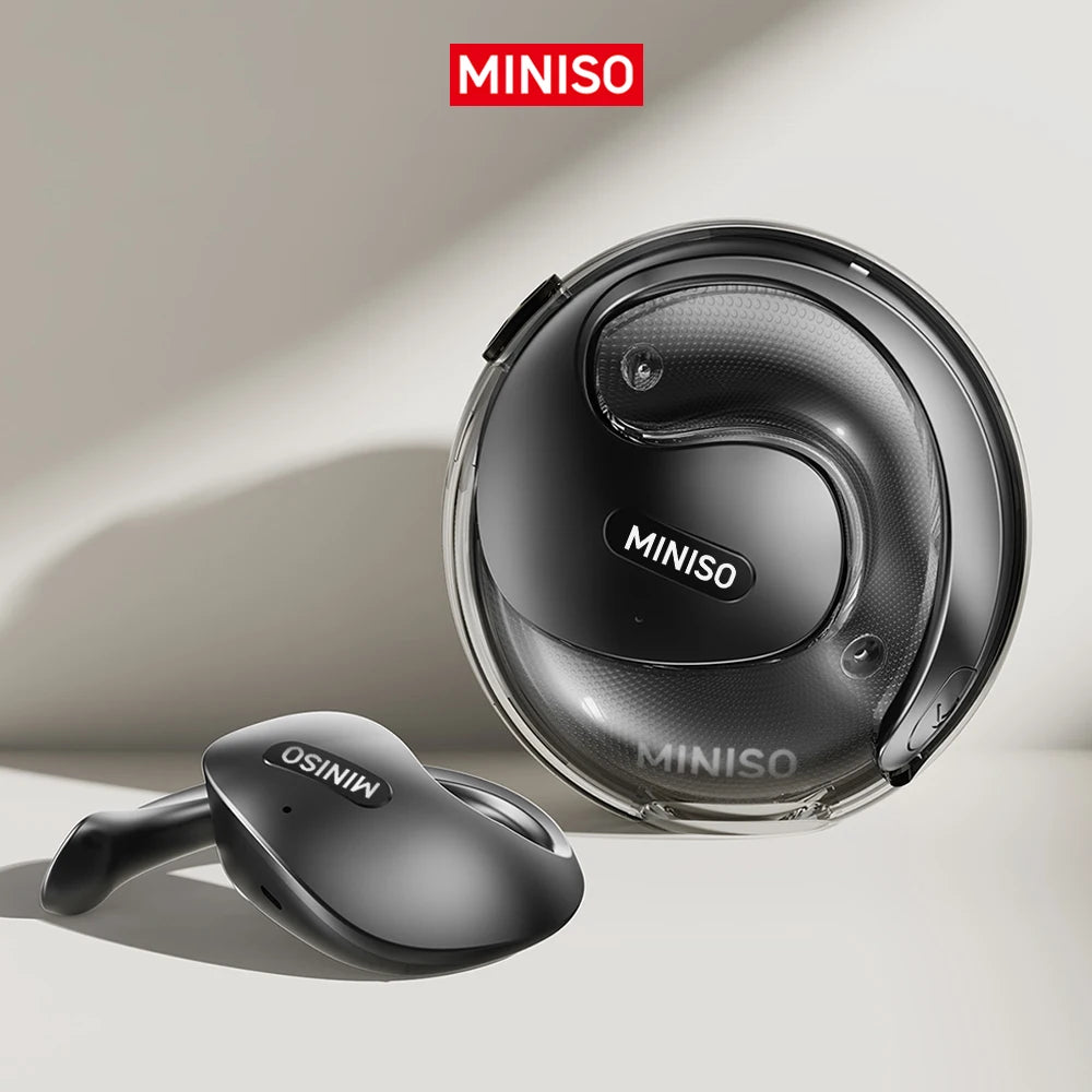 MINISO X15 PRO OWS Bluetooth Headset 5.4 Bluetooth Earphones Button Control Noise Cancelling Ear Hanging Headphones With Mic