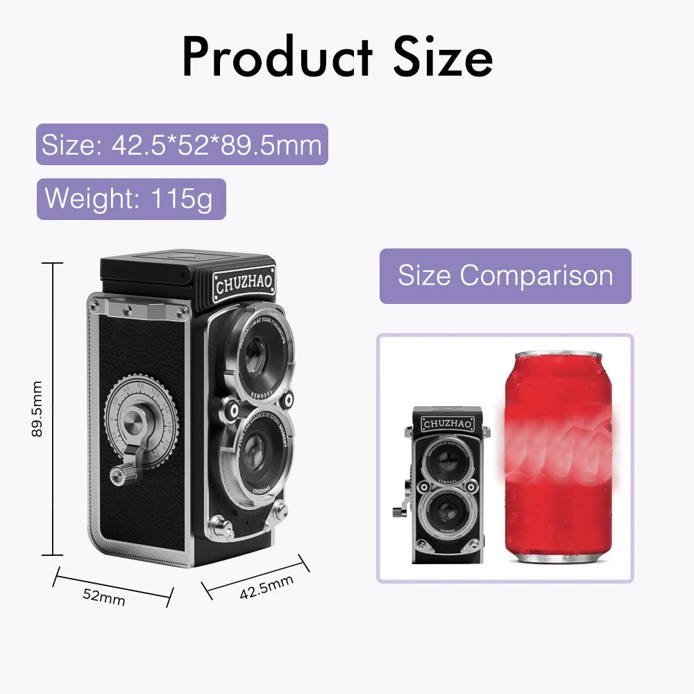 Mini Retro Digital Camera with 1.54 inch Screen 1080p Video 12MP Photos