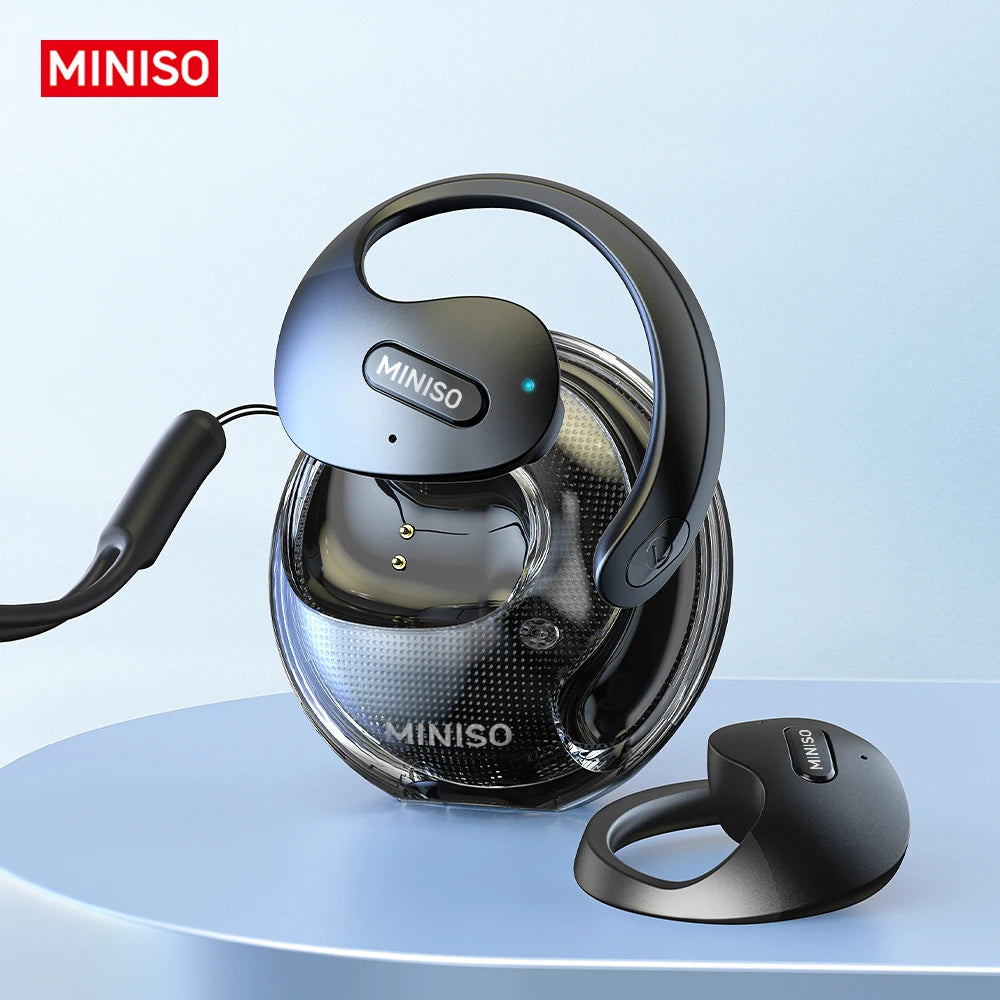 MINISO X15 PRO OWS Bluetooth Headset 5.4 Bluetooth Earphones Button Control Noise Cancelling Ear Hanging Headphones With Mic