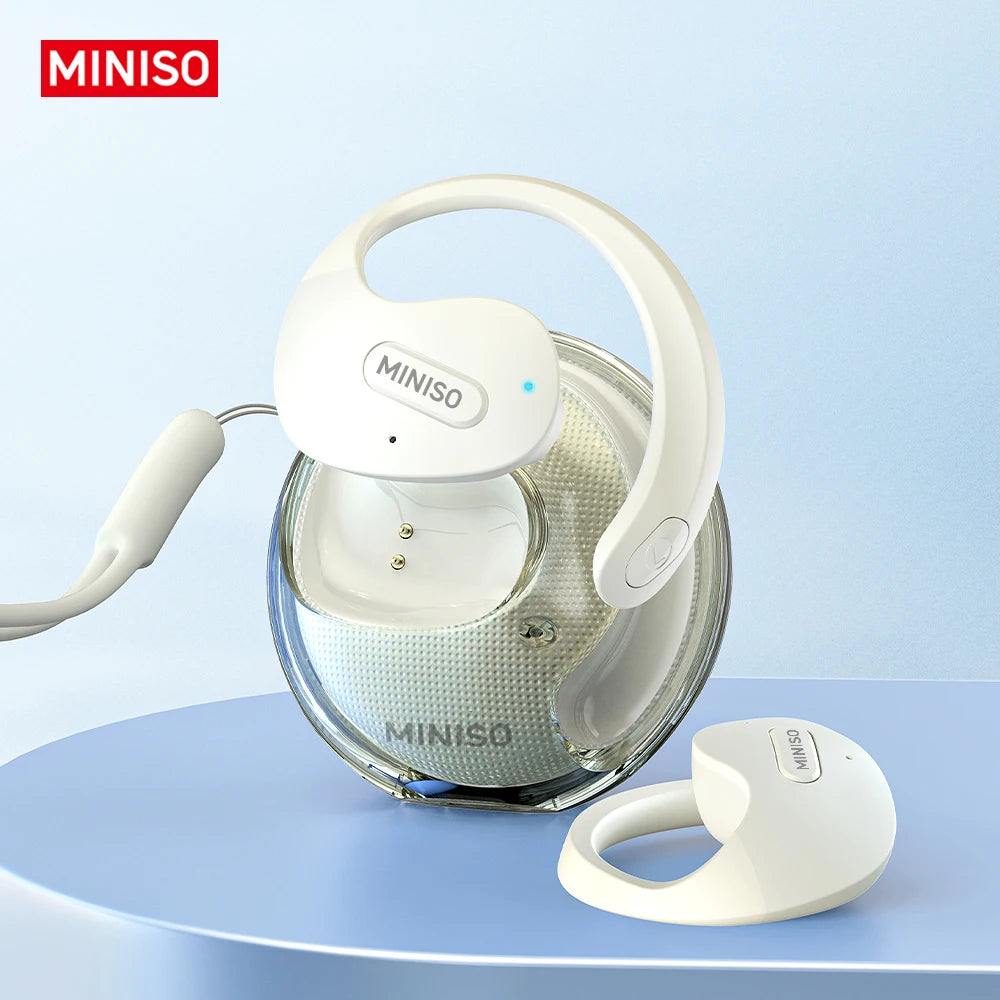 MINISO X15 PRO OWS Bluetooth Headset 5.4 Bluetooth Earphones Button Control Noise Cancelling Ear Hanging Headphones With Mic