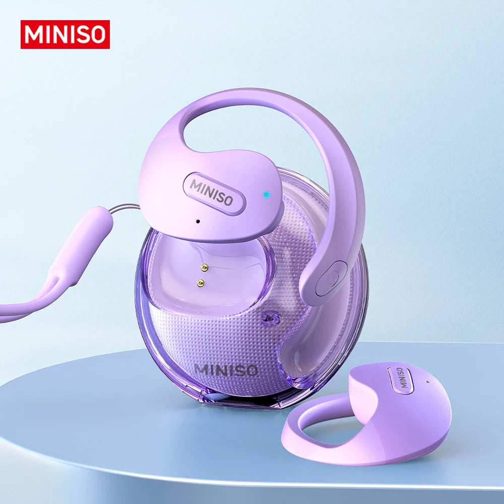 MINISO X15 PRO OWS Bluetooth Headset 5.4 Bluetooth Earphones Button Control Noise Cancelling Ear Hanging Headphones With Mic
