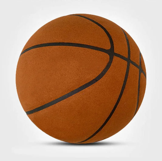 Silent Basketball Size 7 (29.5")/5# Dribbling Indoor Grooved Airless Foam Basketball Quiet Dribbling Indoor Training Silent Ball