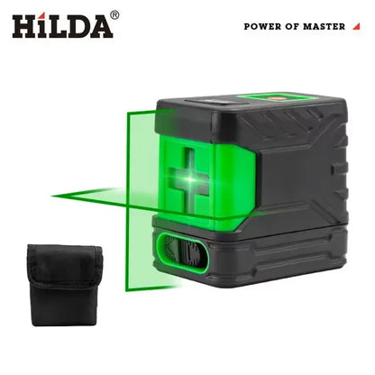 HILDA Laser Level Meter 2-Line Cross Green Level Laser Horizontal & Vertical