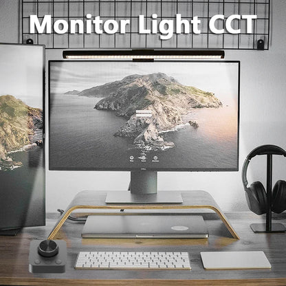 LED Monitor Light With Remote Control, Stepless Dimmable Monitor Screen Hanging Light for Computer Study, LED Table Lamp
