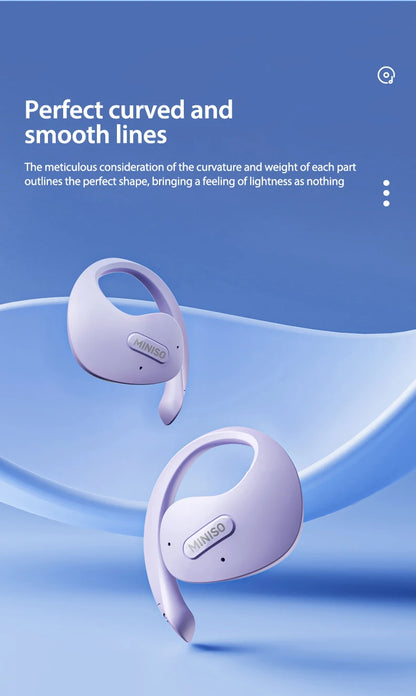 MINISO X15 PRO OWS Bluetooth Headset 5.4 Bluetooth  Earphones Button Control Noise Cancelling Ear Hanging Headphones With Mic
