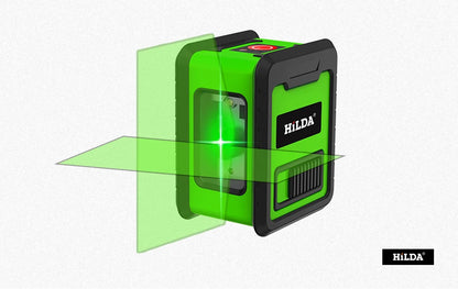 HILDA Laser Level Meter 2-Line Cross Green Level Laser Horizontal & Vertical