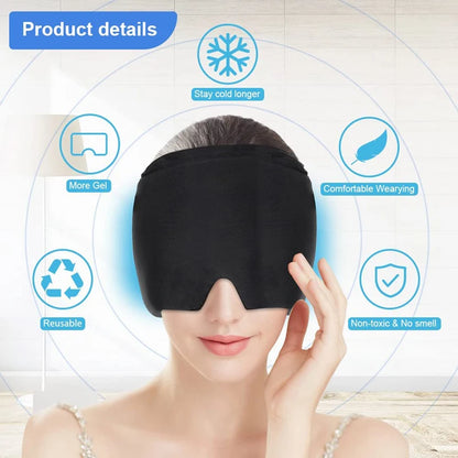 Migraine Relief Gel Hot Cold Therapy For Chemo, Sinus, Neck Wearable