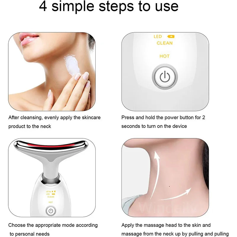 Anti-Wrinkle Facial Massager Neck Face Beauty Device Skin Tighten Facial Lift Device Reduce Double Chin Skin Care Tool