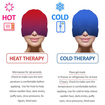 Migraine Relief Gel Hot Cold Therapy For Chemo, Sinus, Neck Wearable