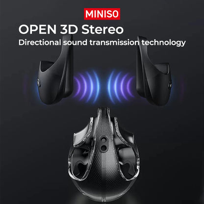 MINISO X15 PRO OWS Bluetooth Headset 5.4 Bluetooth  Earphones Button Control Noise Cancelling Ear Hanging Headphones With Mic