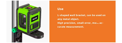 HILDA Laser Level Meter 2-Line Cross Green Level Laser Horizontal & Vertical
