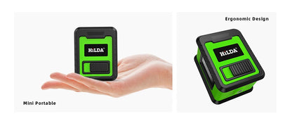HILDA Laser Level Meter 2-Line Cross Green Level Laser Horizontal & Vertical