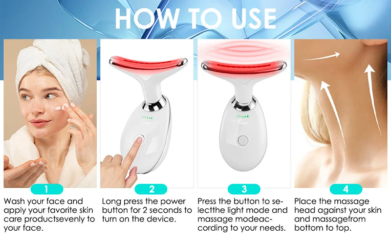 Anti-Wrinkle Facial Massager Neck Face Beauty Device Skin Tighten Facial Lift Device Reduce Double Chin Skin Care Tool