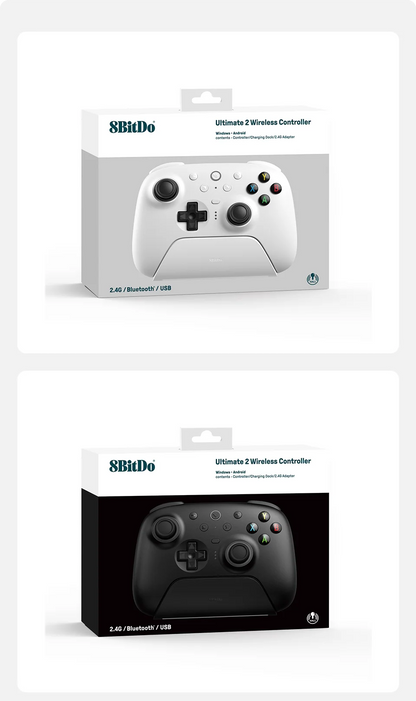8BitDo Ultimate 2 Wireless Gaming Controller for PC & Android with TMR Joysticks, Switchable Triggers, Motion Control, 8Speed
