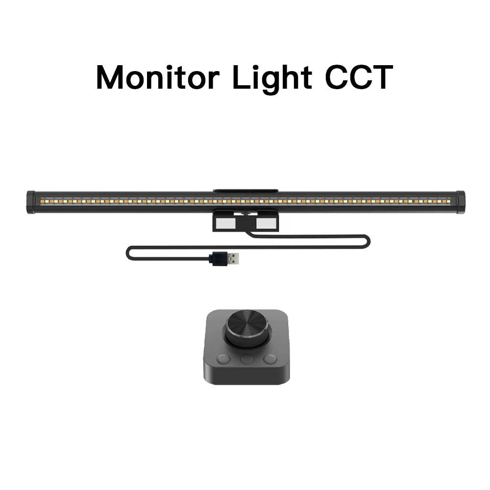 LED Monitor Light With Remote Control, Stepless Dimmable Monitor Screen Hanging Light for Computer Study, LED Table Lamp