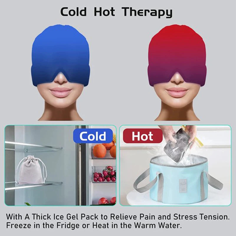 Migraine Relief Gel Hot Cold Therapy For Chemo, Sinus, Neck Wearable