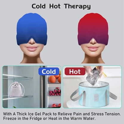 Migraine Relief Gel Hot Cold Therapy For Chemo, Sinus, Neck Wearable